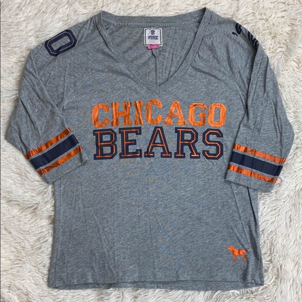 PINK Victoria's Secret Gray Chicago Bears Top